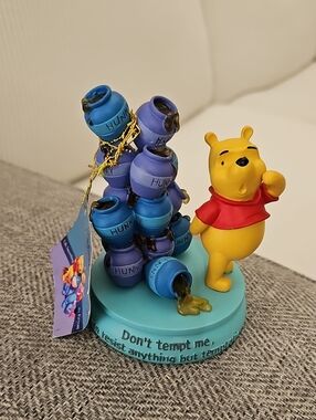 Rare Winnie the Pooh Yellow & Blue 'Hunny' Stack Kids Toy Figurine
